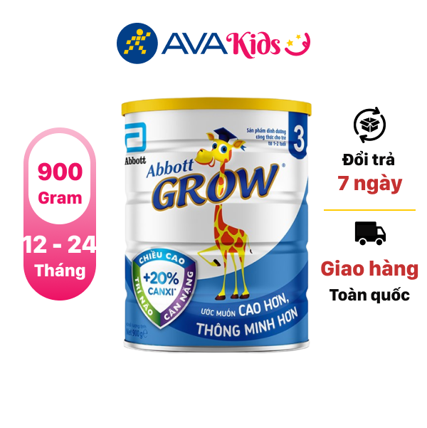 Sữa bột Abbott Grow số 3 lon 900g (1 - 2 tuổi)