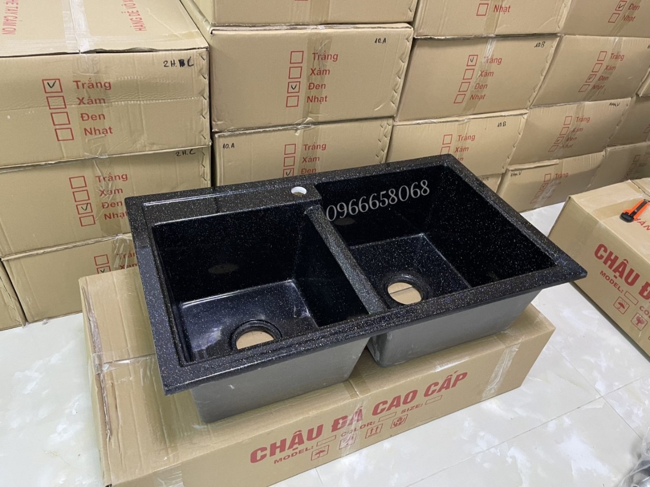 Chậu rửa chén đá nhân tạo 84*50*23