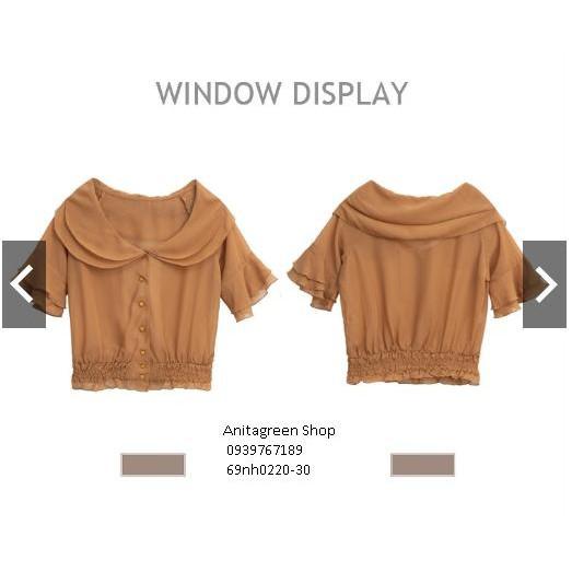 68nh0220-ÁO KIỂU PHỐI NÚT THIẾT KẾ s-6xl