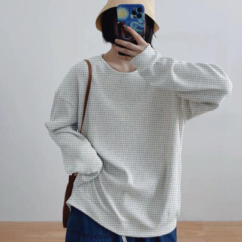 Áo sweater dài tay, áo thu đông dáng rộng cho nữ