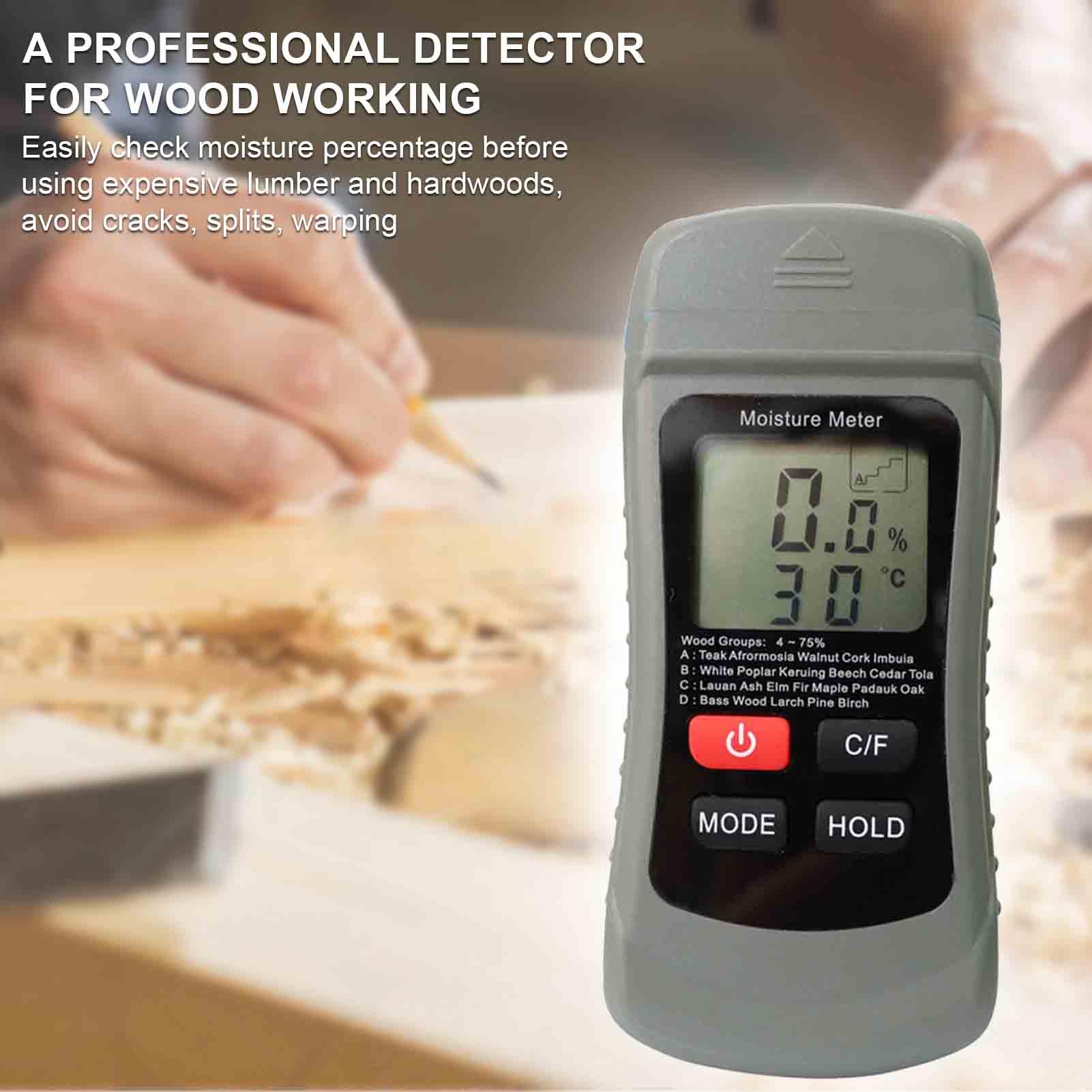 Máy đo độ ẩm gỗ màn hình kỹ thuật số cầm tay
