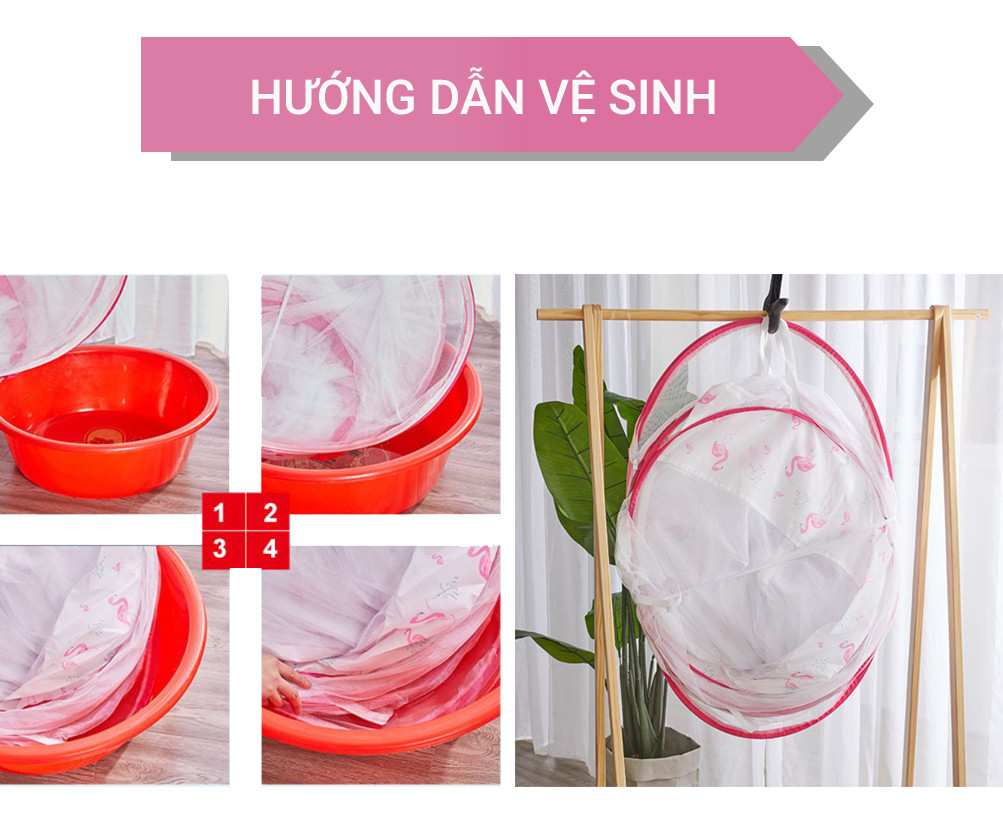 Màn Chụp , Mùng Chụp Cao Cấp Mộc Miên Đỉnh Rộng - Kích Thước 1,6mx2m - 1 cửa ( video , hình thật )
