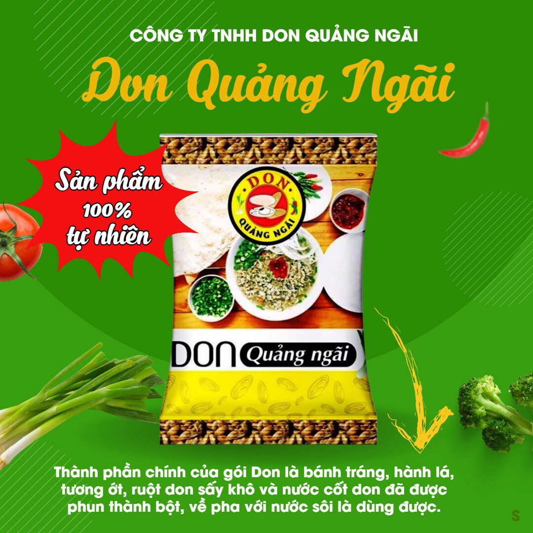 4 GÓI DON ĂN LIỀN 65G - ĐẶC SẢN QUẢNG NGÃI
