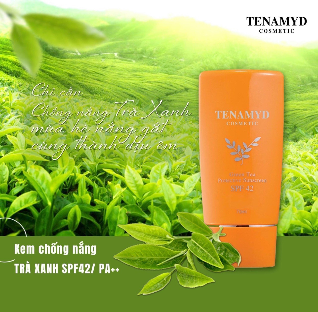 Kem chống nắng Trà xanh Green Tea Protective Suncream SPF42/PA++ 70ml
