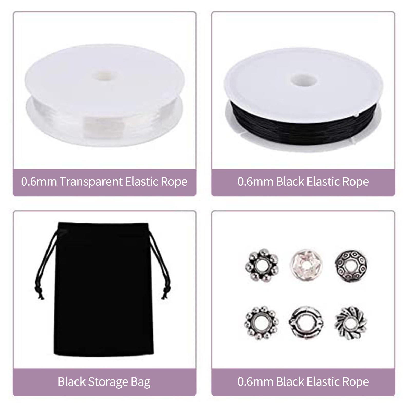 Bộ Dụng Cụ Làm Túi Trang Sức Gồm 15 Hạt Đá Núi Lửa Tự Nhiên Túi Và Dây Đàn Hồi