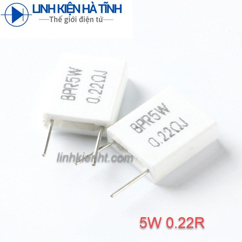 TRỞ SỨ 5W 0.22R 0.25R 0.33R 0.47R LOẠI ĐỨNG 0.22OHM 0.25OHM 0.33OHM 0.47OHM