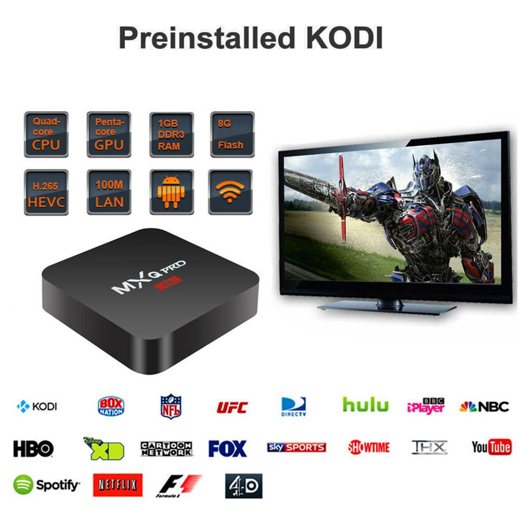 Androi  MXQ 4K PRO mẫu mới 2020 hỗ trợ tiếng việt cài đặt dễ dàng Tích hợp FPT Play - Biến TV thường thành Smart TV- hàng nhập khẩu