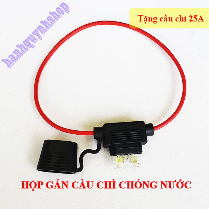 Hộp gắn cầu chì chống nước tặng kèm cầu chì chân to 10A 15A 20A 25A 30A