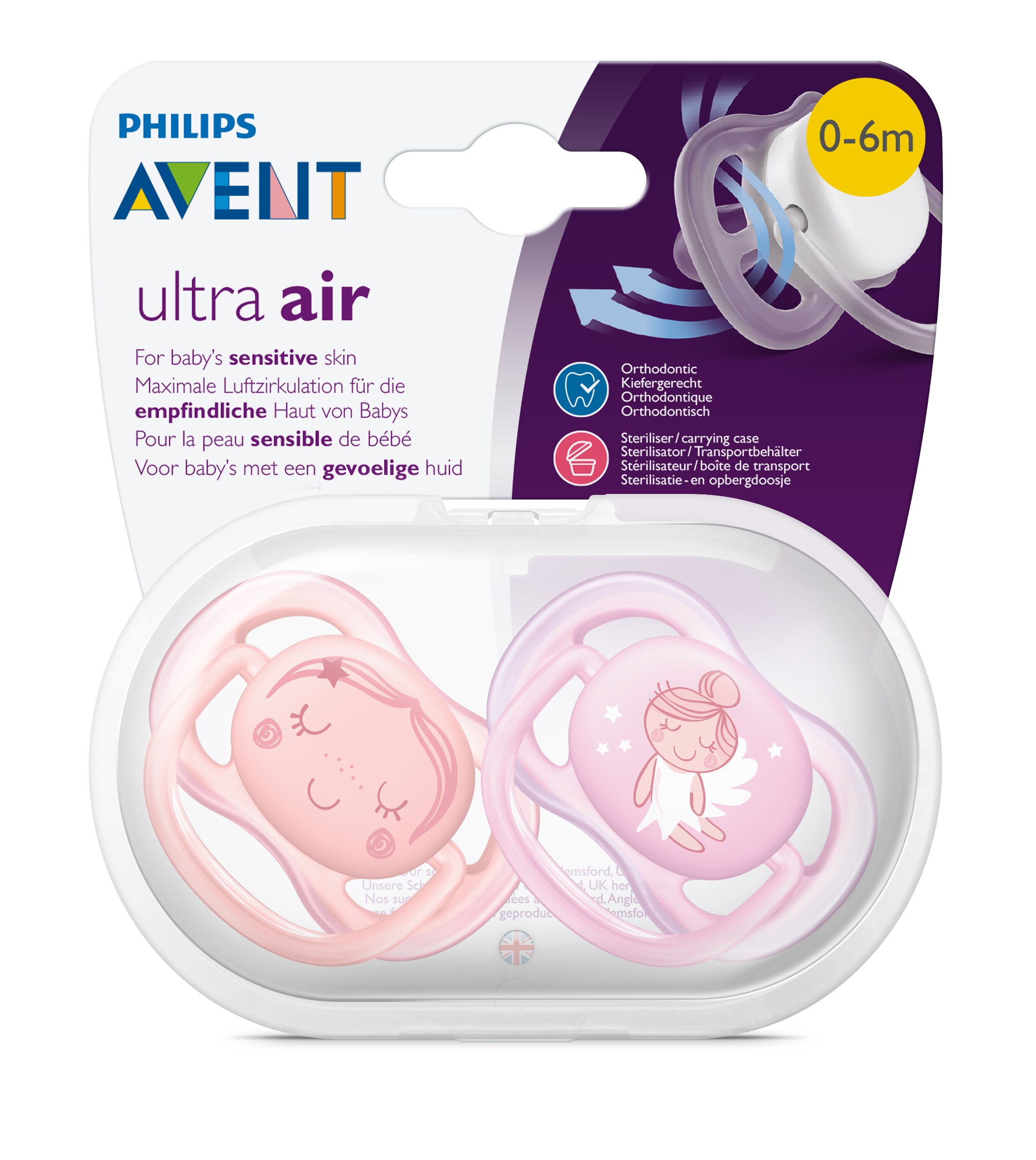 Ty ngậm thông khí phiên bản cổ tích hiệu Philips Avent SCF344/21 cho bé từ 0-6 tháng tuổi