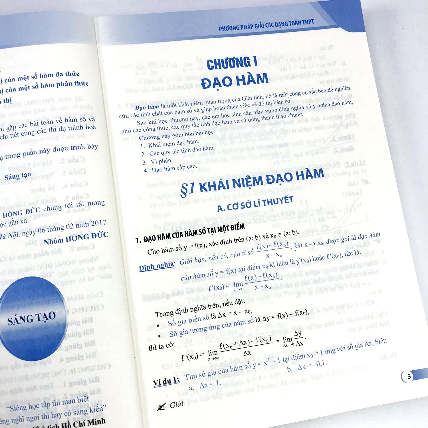 Combo 2 cuốn: Phương pháp giải các dạng Toán THPT - Nguyên hàm, Tích phân và ứng dụng và Hàm số, Đạo hàm và ứng dụng