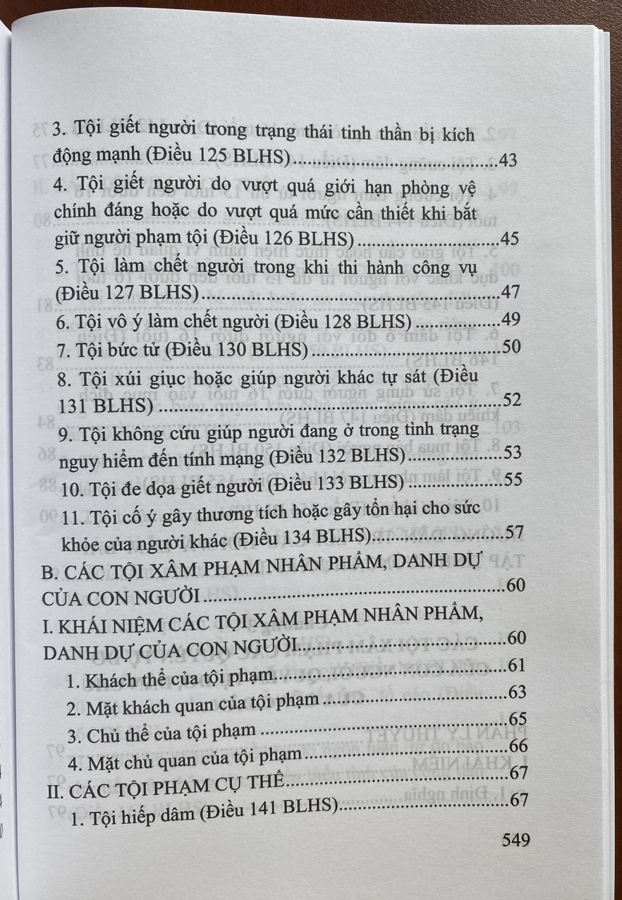 Hướng  dẫn môn học Luật Hình Sự - Phần Các Tội Phạm ( Tập 2 )