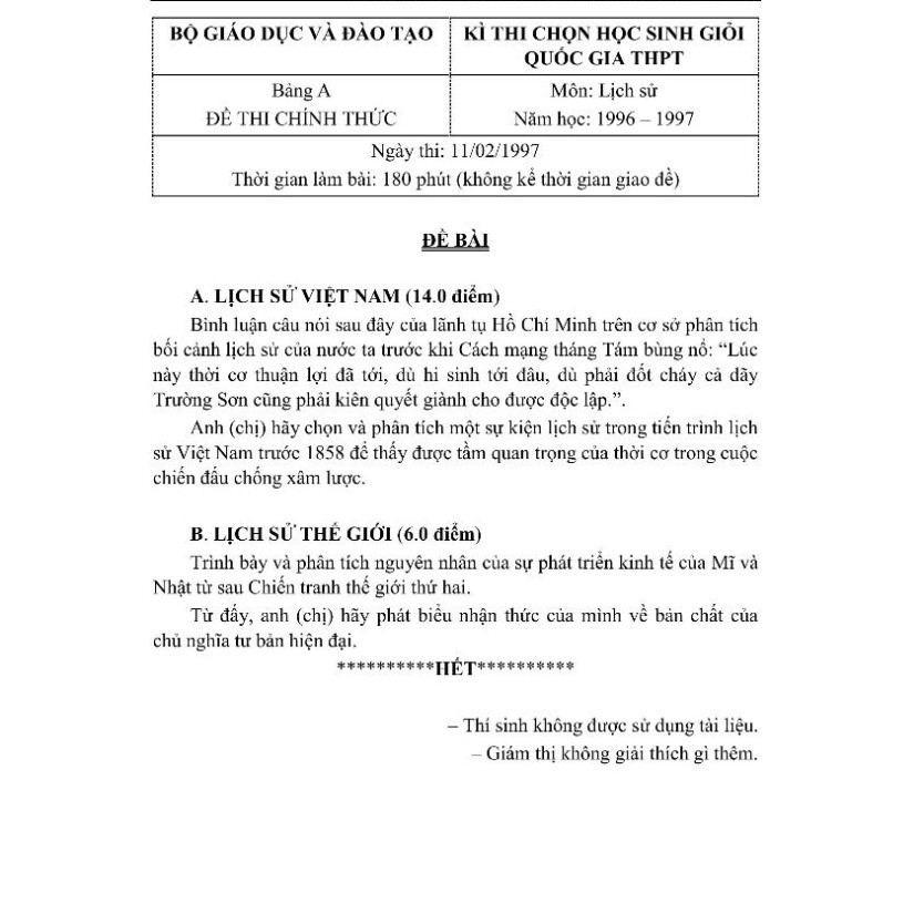 Sách - Tinh Tuyển Những Bài Đoạt Giải Quốc Gia Môn Lịch Sử (Dùng Chung Cho Ba Bộ Sách Khối THCS Và THPT)