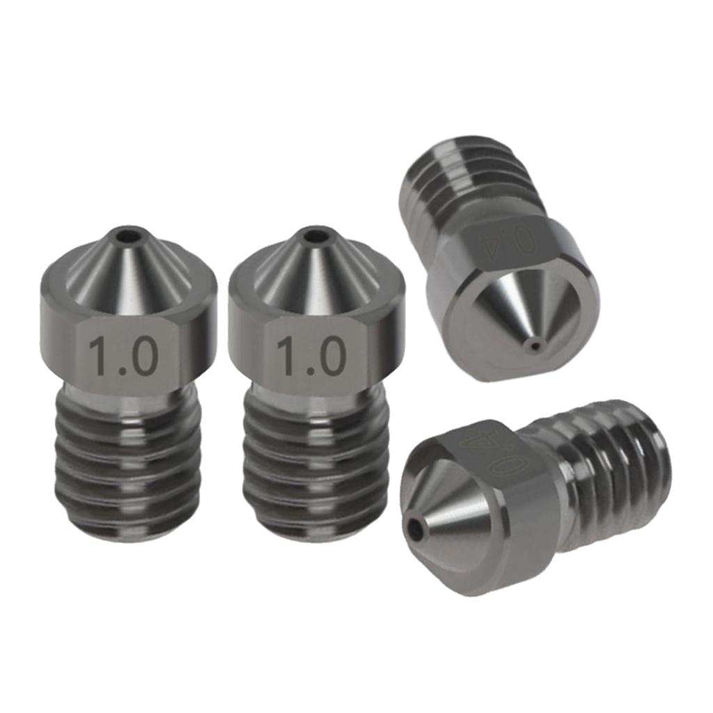 4 Packs 3D Printer 0.2 0.3 0.4 0.5 0.6 1.0mm V6 Nozzles 1.75mm Filament