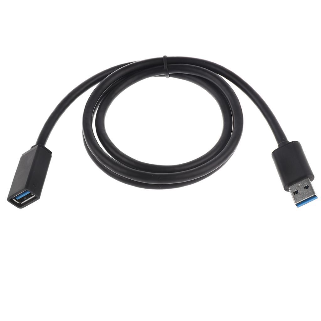 USB 3.0 Type A-Male to A-Female Extender M/F Extension Cable Black 0.5meter