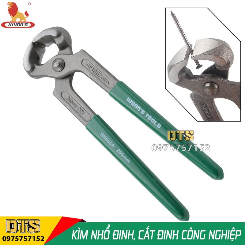 Kìm càng cua đầu lớn công nghiệp WYNN'S 200mm, kìm nhổ đinh cắt đinh thép CR-V siêu cứng, kẹp gắp, giữ uốn vật nặng nóng