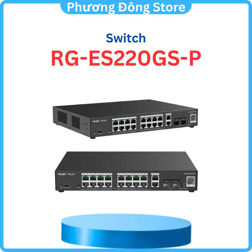 Switch POE 16 cổng Ruijie RG-ES220GS-P Gigabit Smart POE - Hàng chính hãng