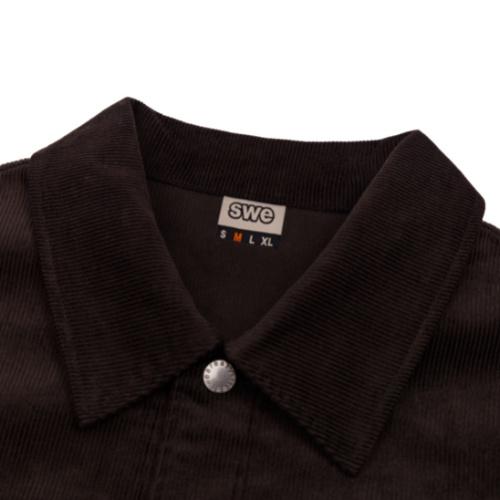 SWE - Áo sơ mi unisex SIGNATURE CORDUROY JACKET vải nhung sợi dài tay thêu chữ