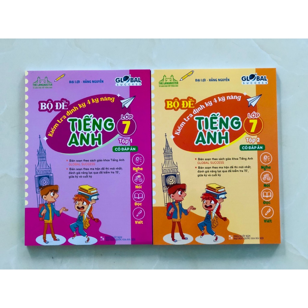 Sách - GLOBAL SUCCESS - Bộ đề kiểm tra định kỳ 4 kỹ năng tiếng anh lớp 7 tập 1
