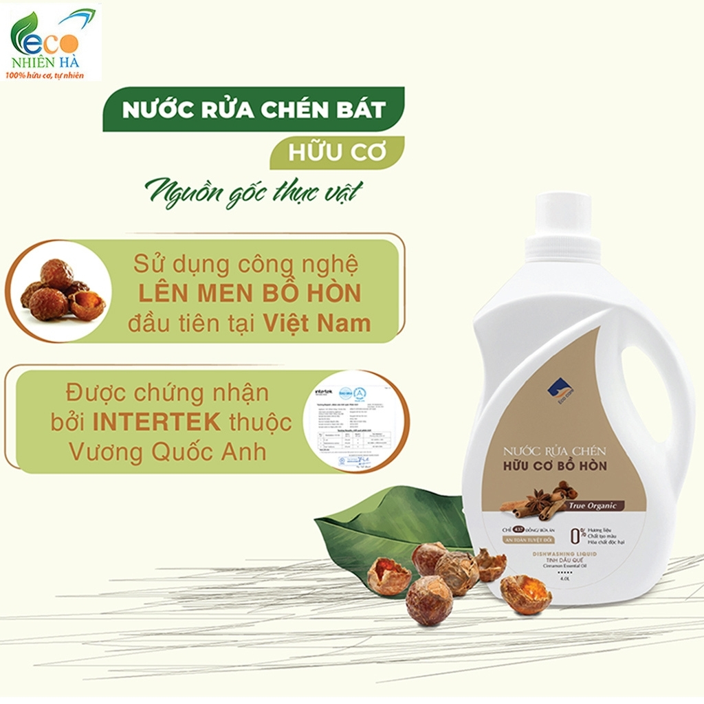 Nước rửa chén hữu cơ ECOCARE 500ml tinh dầu thiên nhiên, nước rửa bát an toàn cho bé