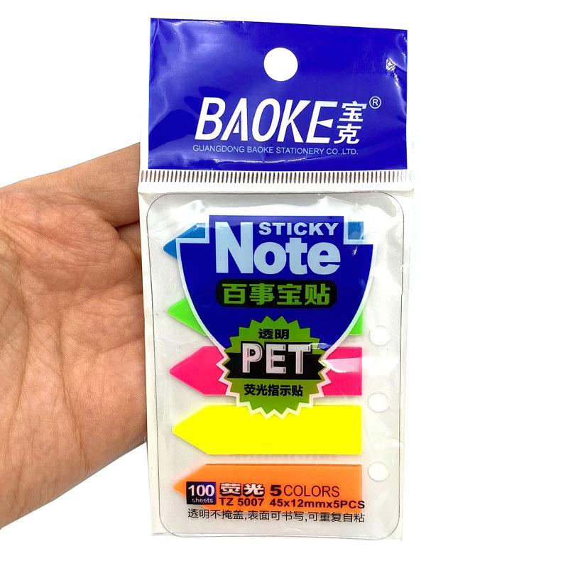 Giấy Note Pet phân trang BAOKE - 100 Sheets