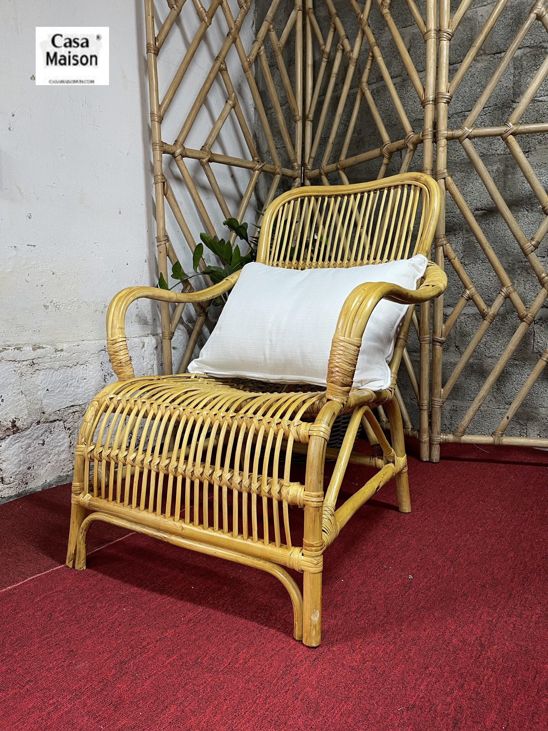 Ghế Mây đơn tựa - Natural Rattan Chair