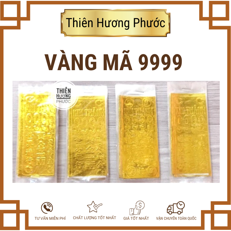 Vàng mã quốc tế xấp 10 thẻ in đẹp