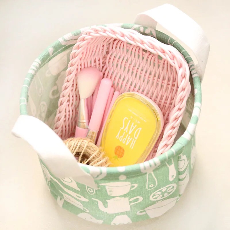 Giỏ Vải, Túi Vải, Sọt Vải Để Đồ 14cm x 18cm