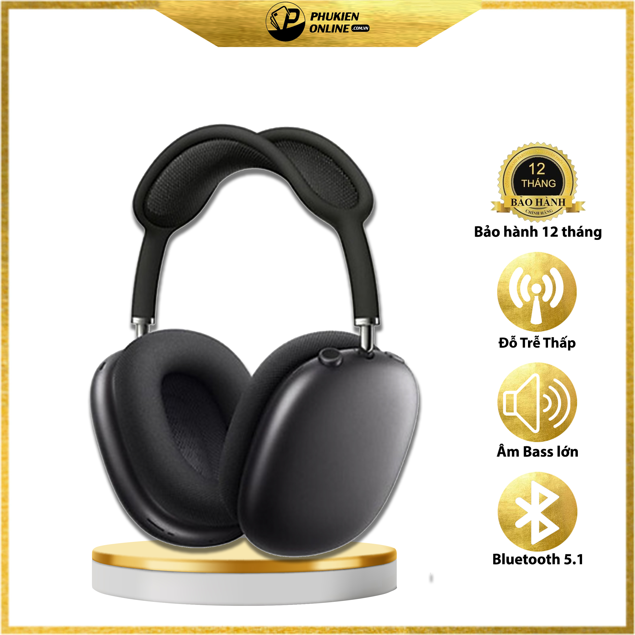 Tai Nghe Headphone Không Dây Bluetooth FLOVEME P9  – Âm bass lớn - thiết kế sang trọng – Phù Hợp Với Tất Cả Các Hệ Điều Hành - Êm tai - Hàng chính hãng