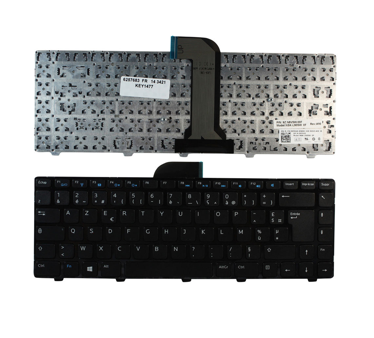 Bàn phím thay thế cho laptop Dell Inspiron 14 3421 14R 5421 3437 5437, 1528 2421 2518 2308 2418, 3440, 15Z-5523 – 3421 5421 14R