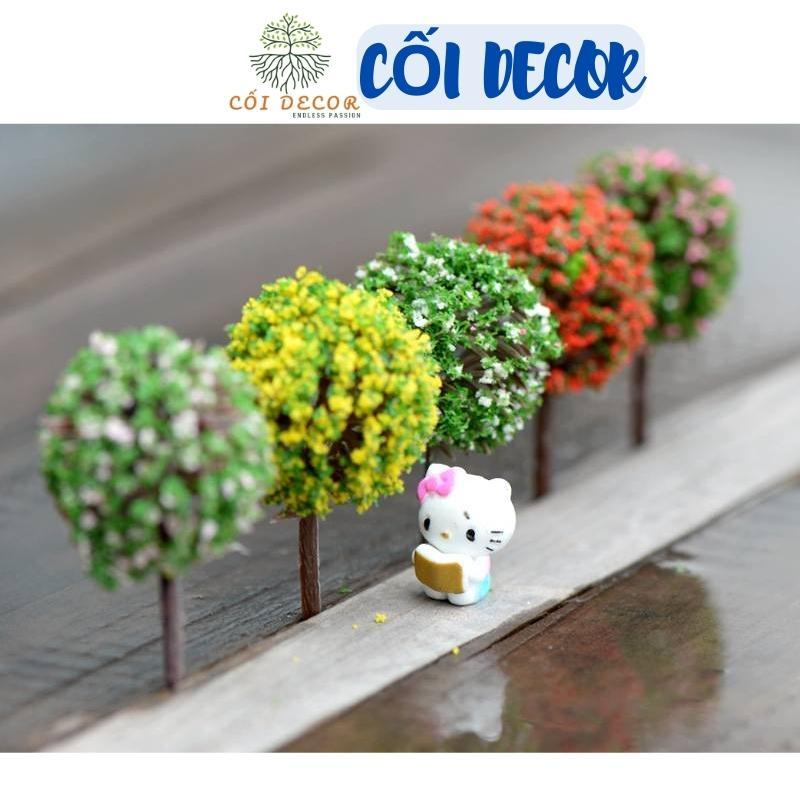 Tiểu cảnh mini ️ Mô hình cây nở hoa trang trí tiểu cảnh, non bộ, bán cạn