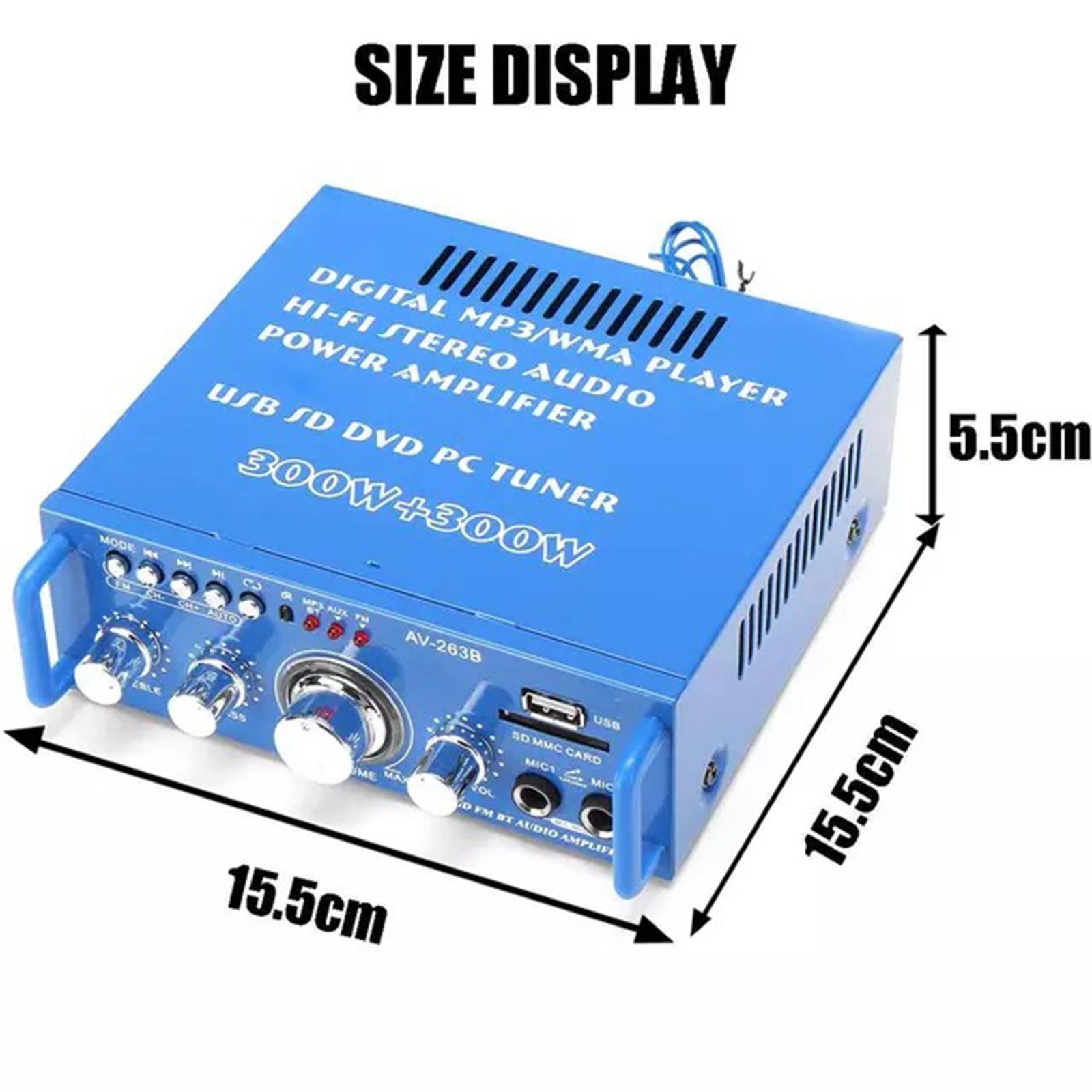 Mini Bluetooth 5.0 Audio Power Home Stereo Amp Card FM