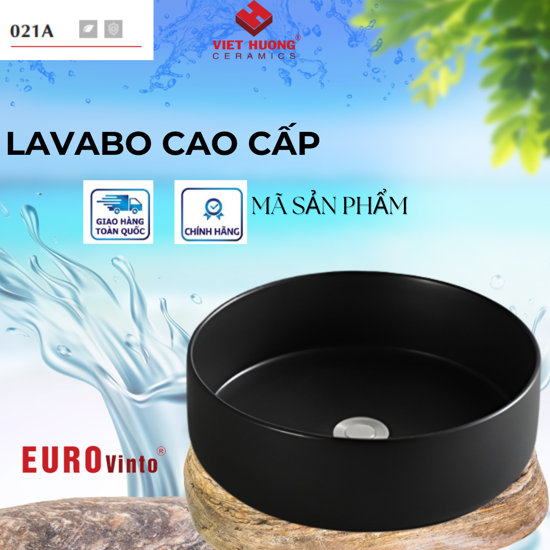 CHẬU RỬA MẶT LAVABO EUROVINTO CAO CẤP MÃ 021A