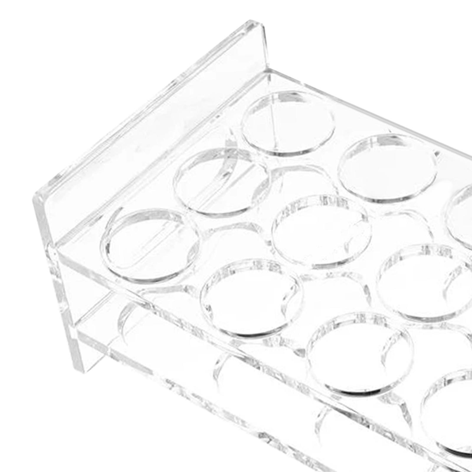 Acrylic Cup Rack Durable Unique Drinkware Portable 12 Round Holes for Party