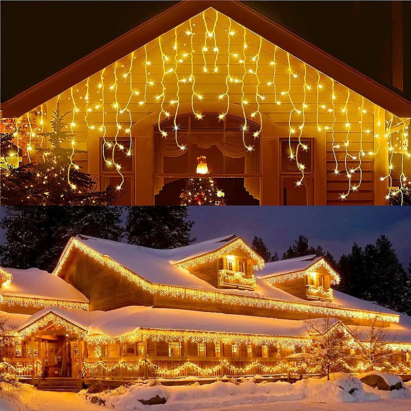 Đèn Giáng Sinh Thác Nước Trang Trí Ngoài Trời 5M Rủ Xuống 0.4-0.6M Đèn LED Màn Dây Đèn Đảng Ggarden Mái Hiên trang Trí