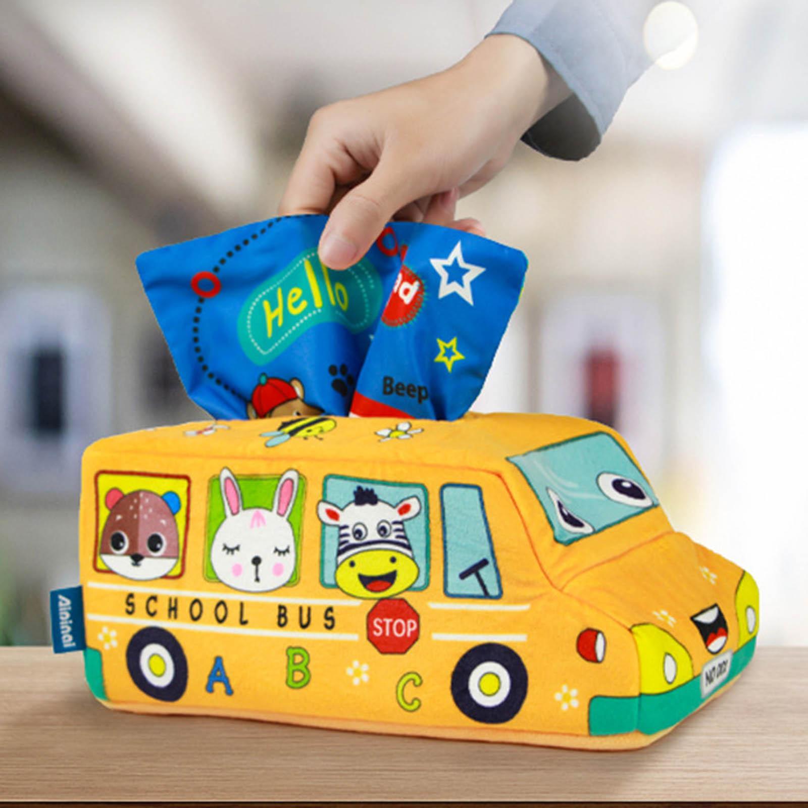 Baby Tissue Box Toys Preschool Learning for 6-12 Months Newborns
