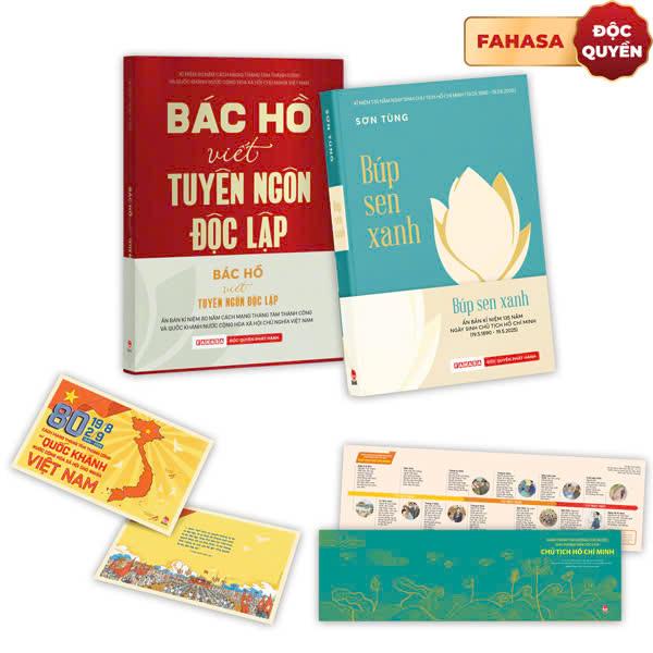 Sách - Combo Sách Búp Sen Xanh + Bác Hồ Viết Tuyên Ngôn Độc Lập (Bộ 2 Cuốn) - Tặng Kèm 1 Obi + 2 Postcard - Độc Quyền Fahasa