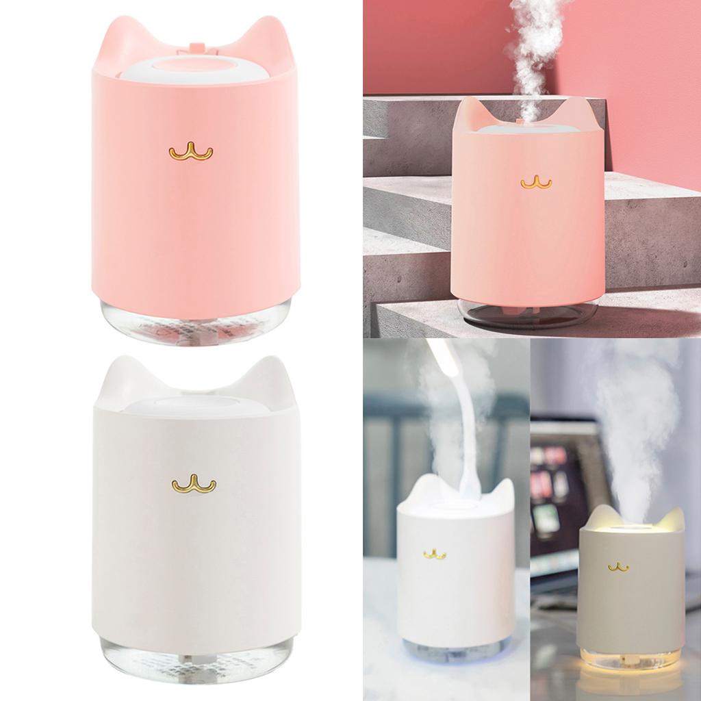 2x USB Portable Mini Humidifier, 320ml Mute Mist Humidifier, for Baby Bedroom Travel Office Home Desktop