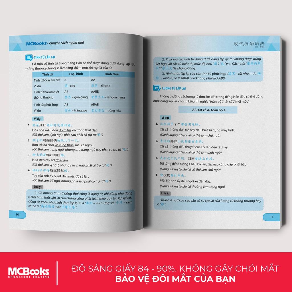 Sách - Giáo trình ngữ pháp tiếng Hán hiện đại - Sơ trung cấp - MCbooks