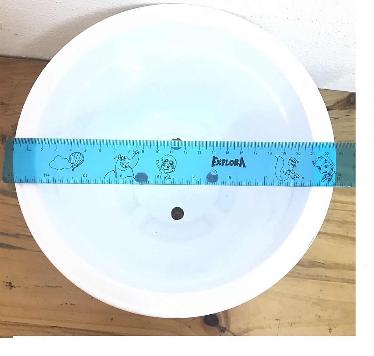Combo 10 Chậu Nhựa BỐN MÙA Hình Tròn Màu Trắng Mã A250, KT 23x21