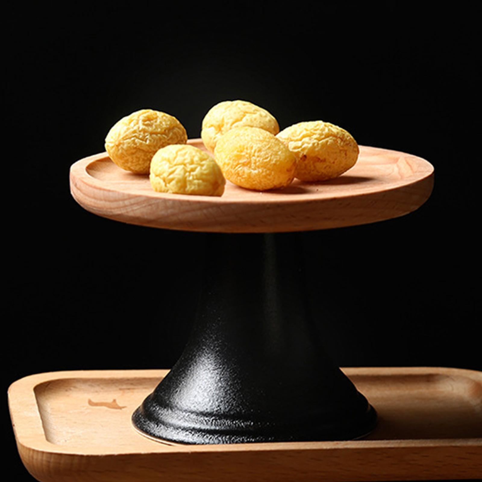 Cake Stands Food Serving Trays, Cake Stand Pedestal, Farmhosue Style Wooden Serving Tray, Cake Pedestal Display, Food Serving Trays for Wedding Party