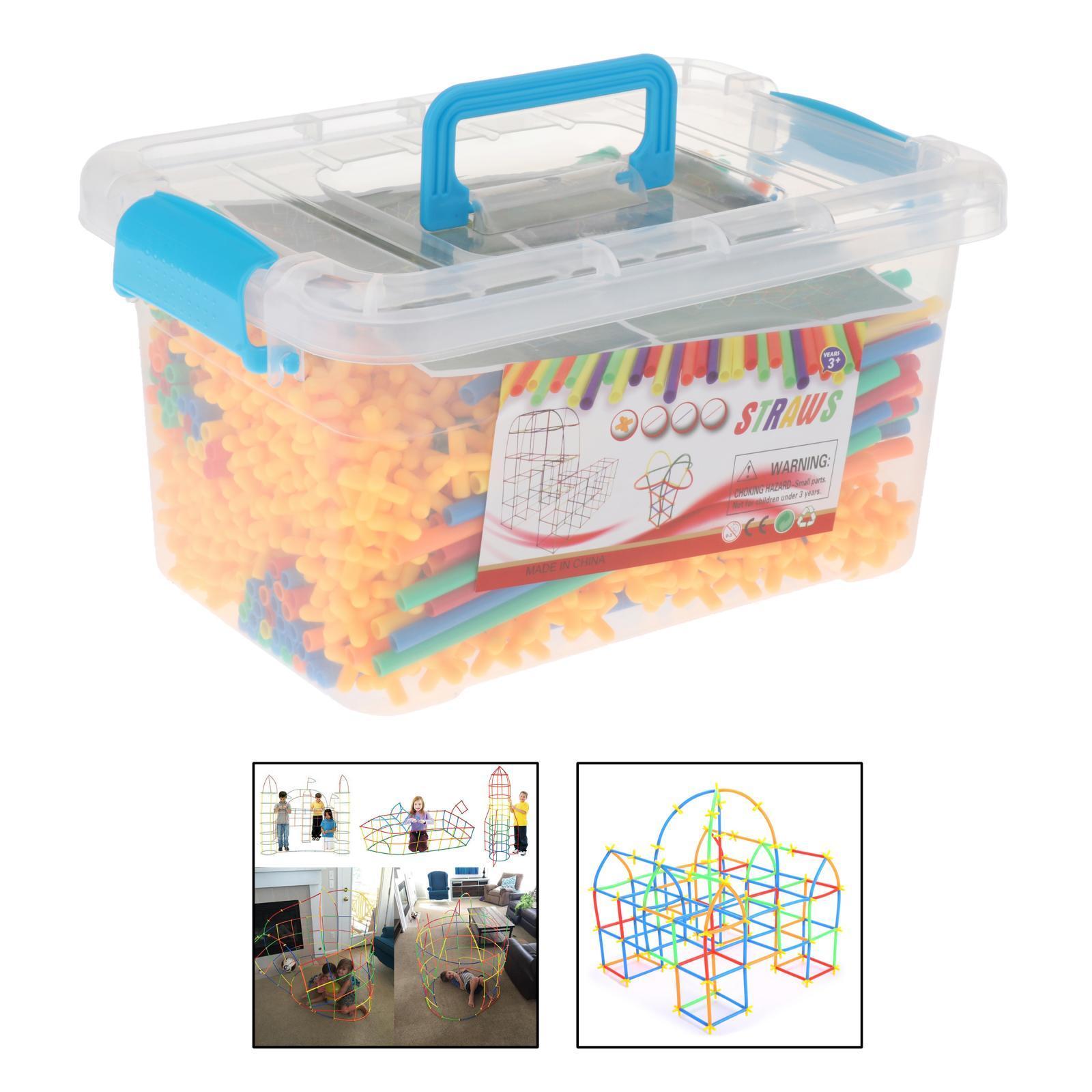 Fort Building Kit Construction Tunnel DIY Toys With Rods & Spheres