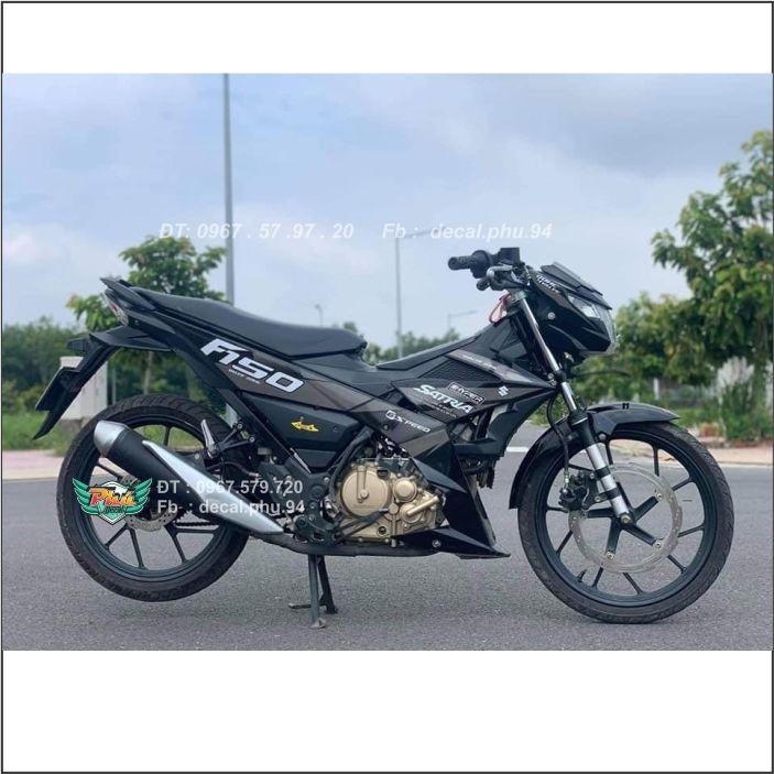 Tem Satria Đen xám nâu