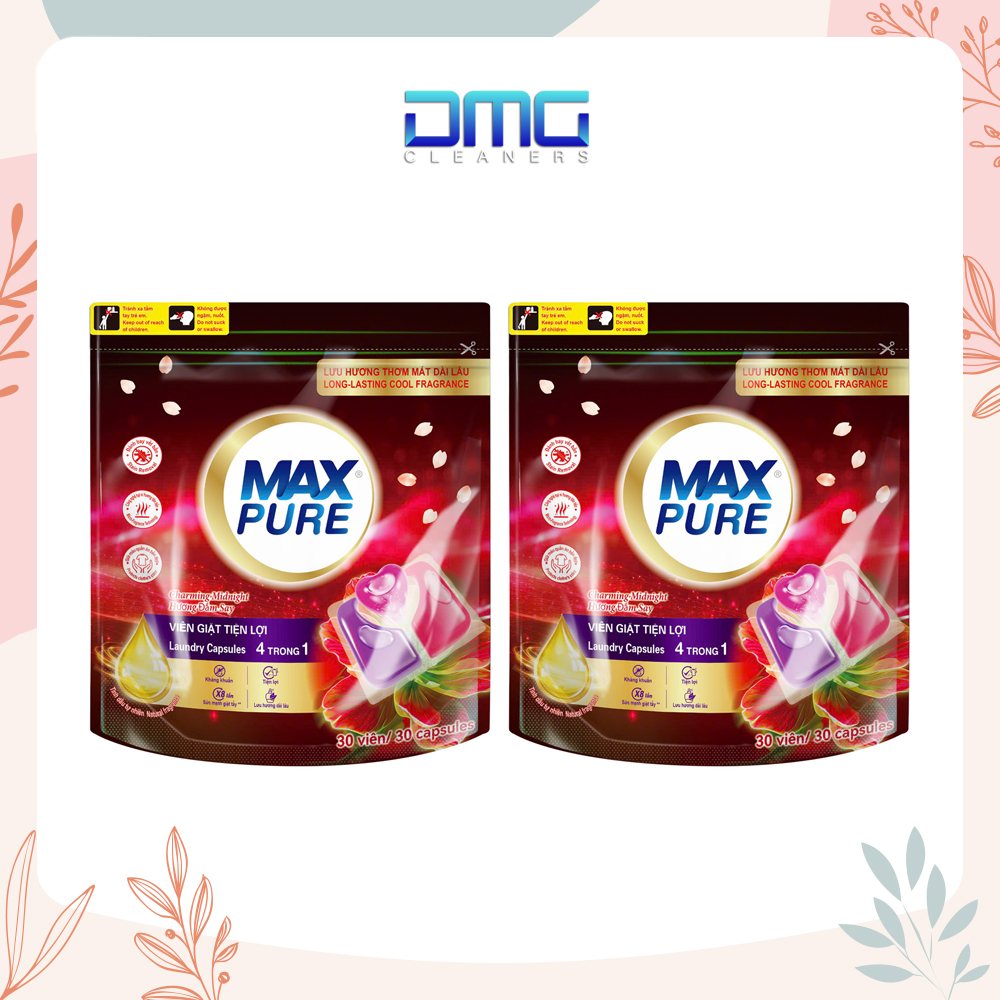 Combo 1 Túi viên giặt Maxpure hương Đắm Say + 1 hộp hương Huyền Thoại tặng 2 viên treo bồn cầu Evershine