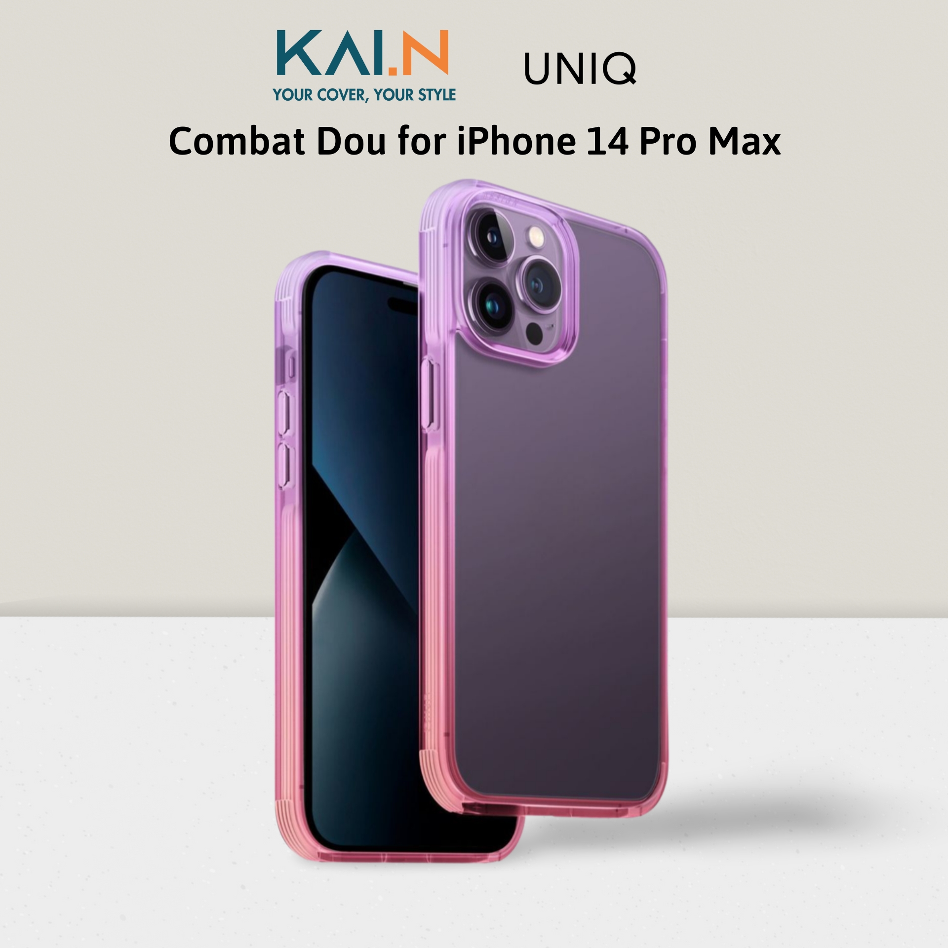 Ốp Lưng Case UNIQ Dành Cho iPhone 14 Pro Max, UNIQ Hybrid Combat Duo - Hàng Chính Hãng