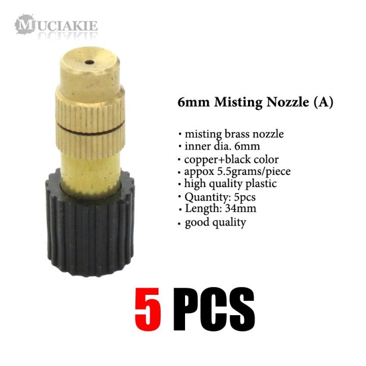 Combo 5 Cái Béc Phun Sương Đồng Nối Lỗ 6 Ly