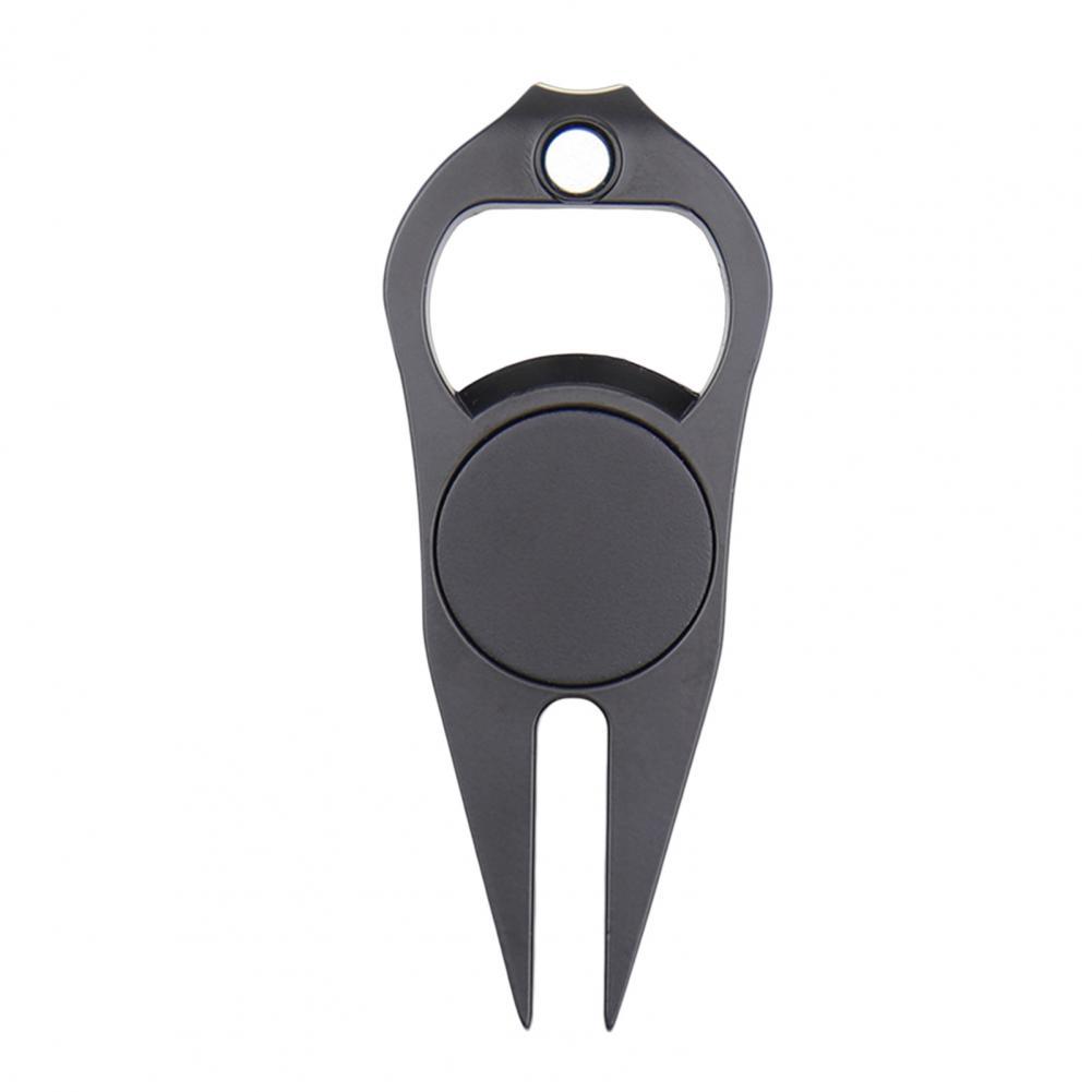 Công cụ golf divot dễ dàng vận hành hợp kim đa chức năng đặt công cụ sửa chữa golf màu xanh lá cây Color: Black