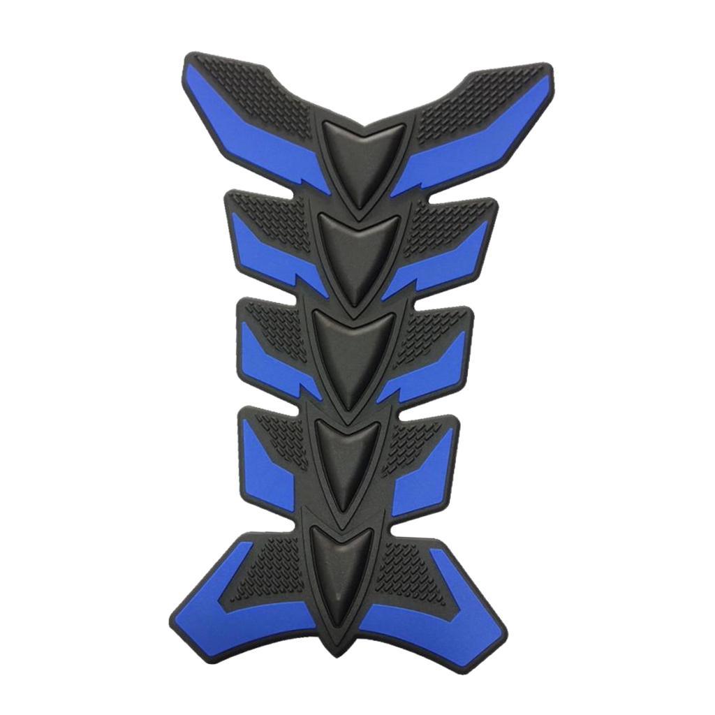 Universal Blue Motorcycle 3D Rubber Fuel Gas Tank Decal Sticker
