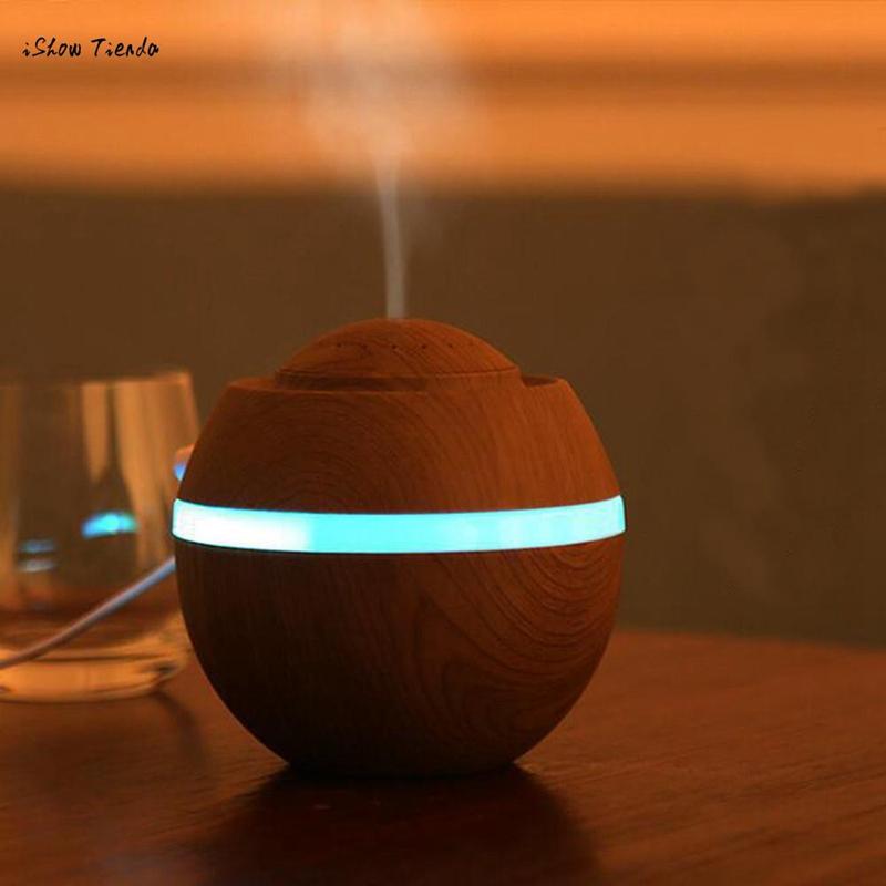500Ml Usb Không Khí Thơm Máy Phun Sương Tạo Độ Ẩm Siêu Âm Thanh Đèn Led 7 Màu Thay Đổi Máy Khuếch Tán Tinh Dầu Máy Phun Sương Tạo Độ Ẩm Mini Ô Tô Văn Phòng Phòng Khách mới