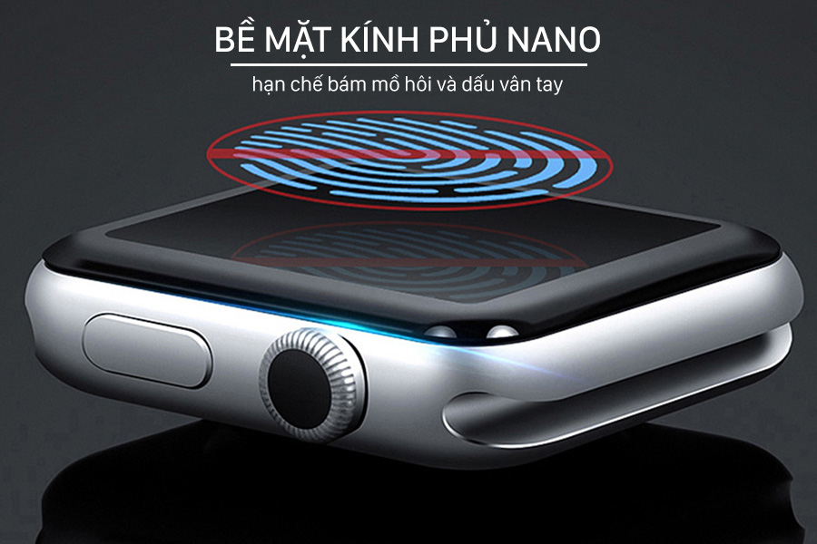 Miếng dán Cường lực Apple Watch Coteetci 4D dành cho Apple Watch (hàng chính hãng)