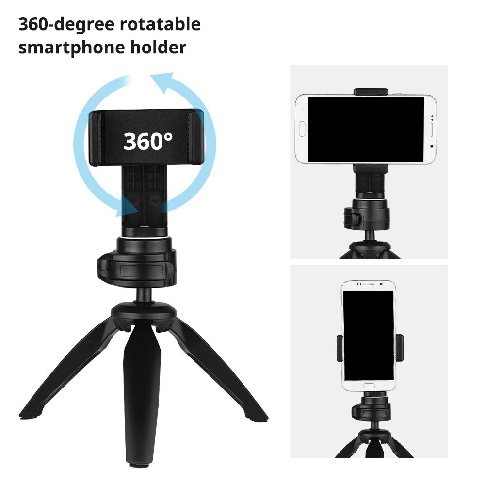 Giá đỡ Điện thoại Máy ảnh mini để bàn  có thể xoay 360 độ